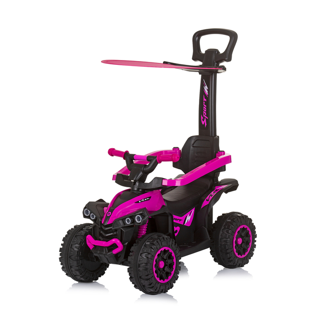 Chipolino ATV αυτοκίνητο με λαβή γονέα και θόλο ροζ ROCAHC02303PI