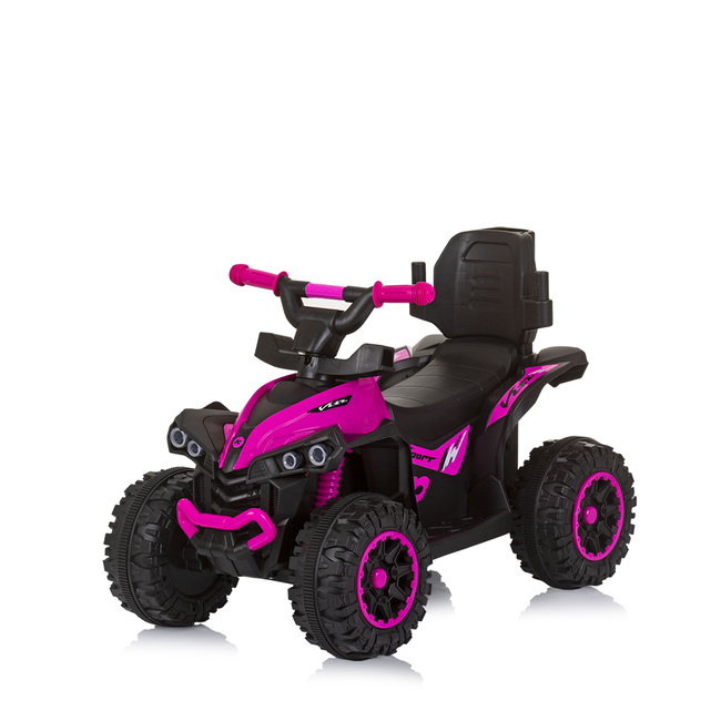 Chipolino ATV αυτοκίνητο με λαβή γονέα και θόλο ροζ ROCAHC02303PI
