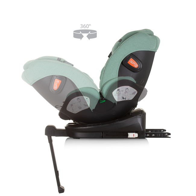 Chipolino TOURINO I-SIZE 40-150 cm ISOFIX 360 Περιστρεφόμενο Κάθισμα αυτοκινήτου παστέλ πράσινο STKTRN02406PG