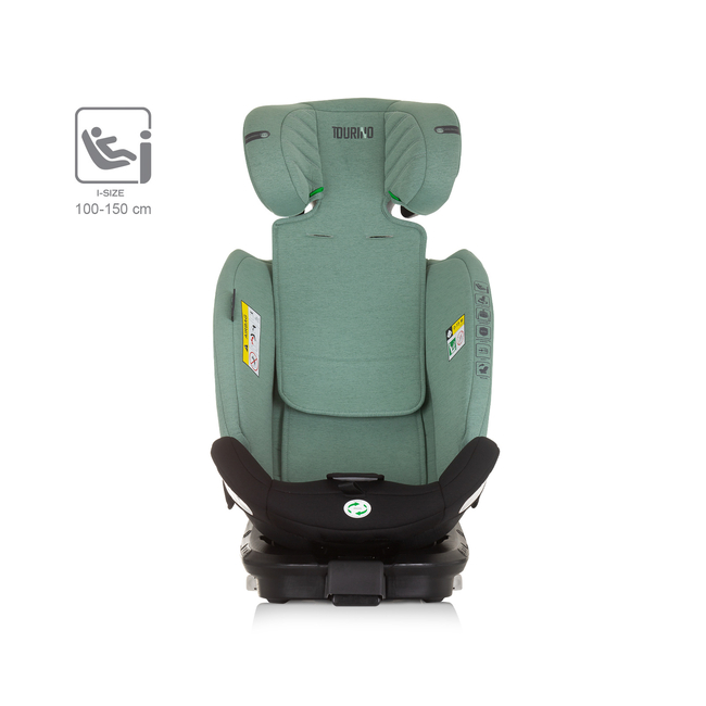 Chipolino TOURINO I-SIZE 40-150 cm ISOFIX 360 Περιστρεφόμενο Κάθισμα αυτοκινήτου παστέλ πράσινο STKTRN02406PG