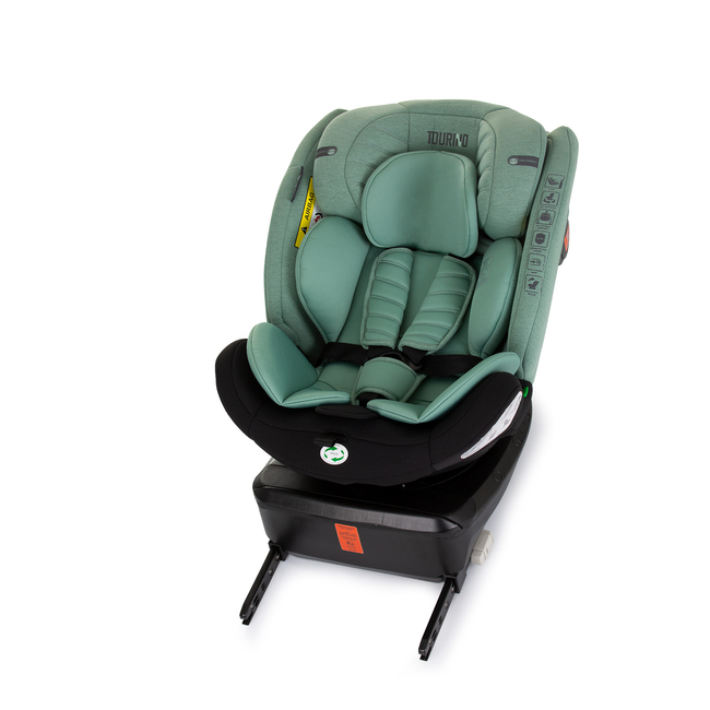 Chipolino TOURINO I-SIZE 40-150 cm ISOFIX 360 Περιστρεφόμενο Κάθισμα αυτοκινήτου παστέλ πράσινο STKTRN02406PG
