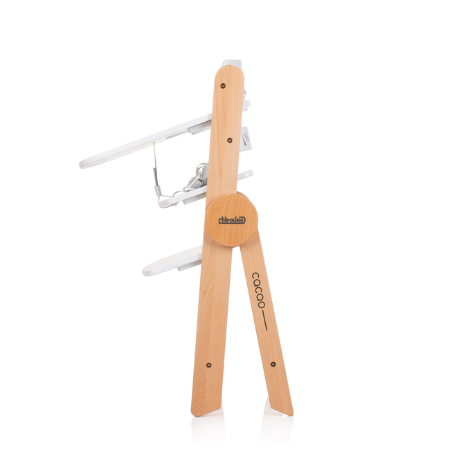 Chipolino Wooden high chair 2 in1 "Cacao" white wood STHCO0242WH