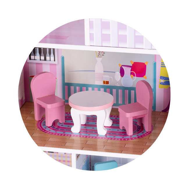 Chipolino Dollhouse with 9PCS Furniture DIWH02408631