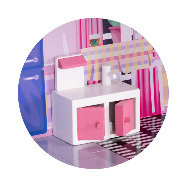 Chipolino Dollhouse with 9PCS Furniture DIWH02408631