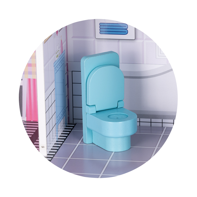 Chipolino Dollhouse with 9PCS Furniture DIWH02408631