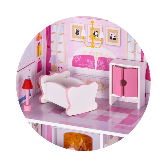 Chipolino Dollhouse with 9PCS Furniture DIWH02408631