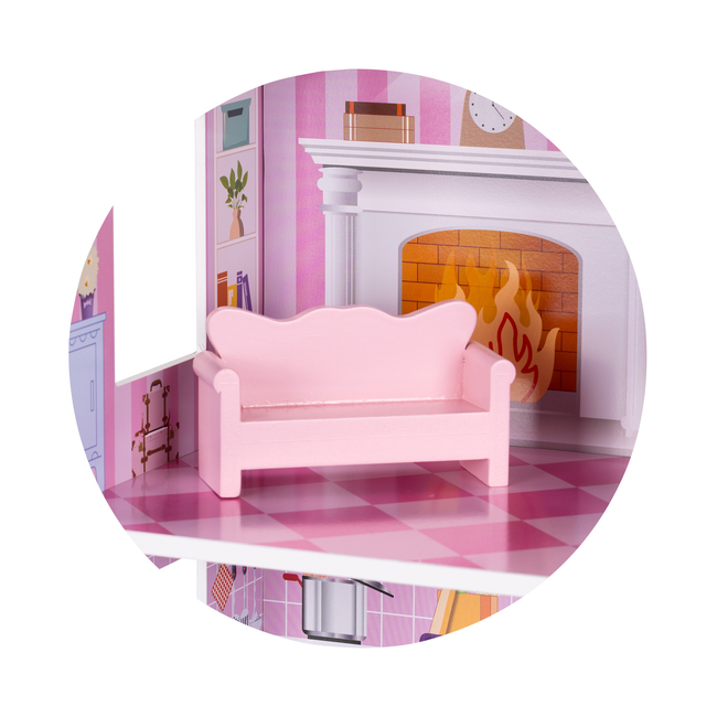 Chipolino Dollhouse with 9PCS Furniture DIWH02408631