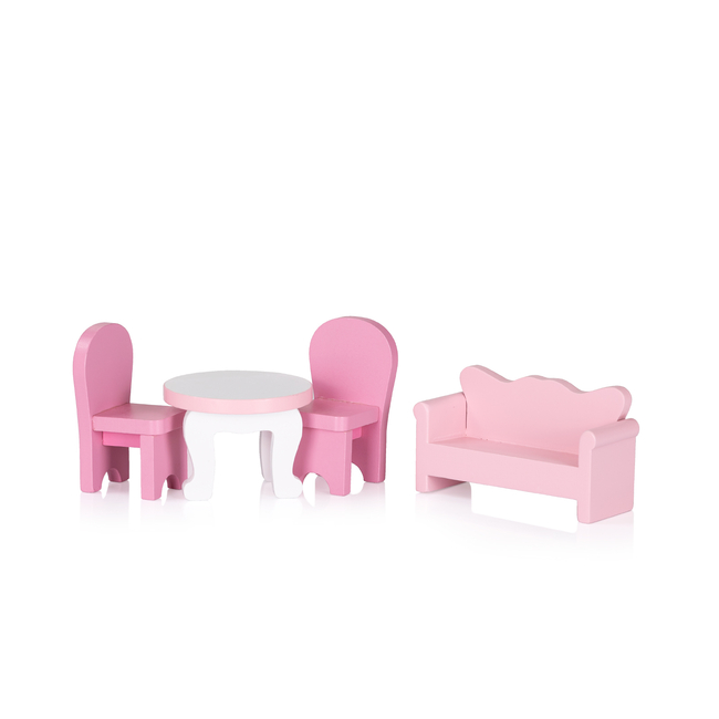 Chipolino Dollhouse with 9PCS Furniture DIWH02408631
