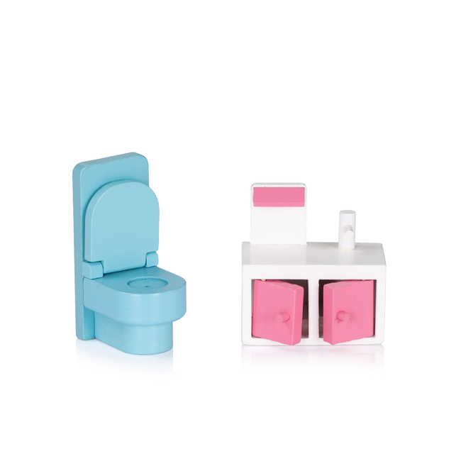 Chipolino Dollhouse with 9PCS Furniture DIWH02408631