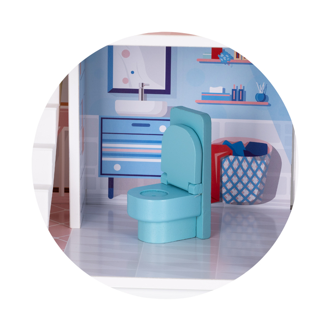 Chipolino Κουκλόσπιτο με 7τμχ έπιπλα και 2 σκάλες DIWH02406636
