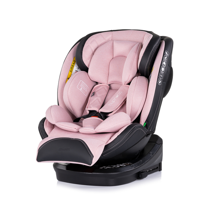 Chipolino Car seat I-SIZE 40-150 cm ISOFIX 360 "HYPNOTIC" pink marshmallow STKHYP0256PM