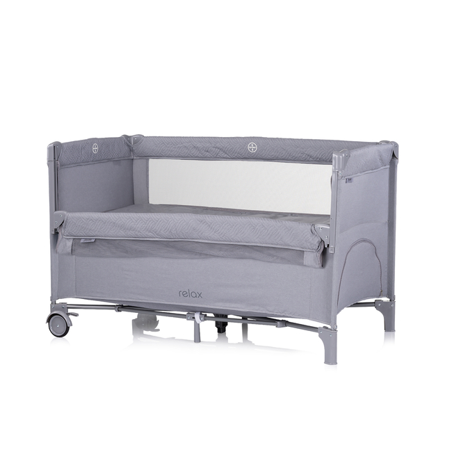 Chipolino Relax Παρκοκρέβατο με ανοιγόμενη πλευρά  cloud linen KOSIRE252CL