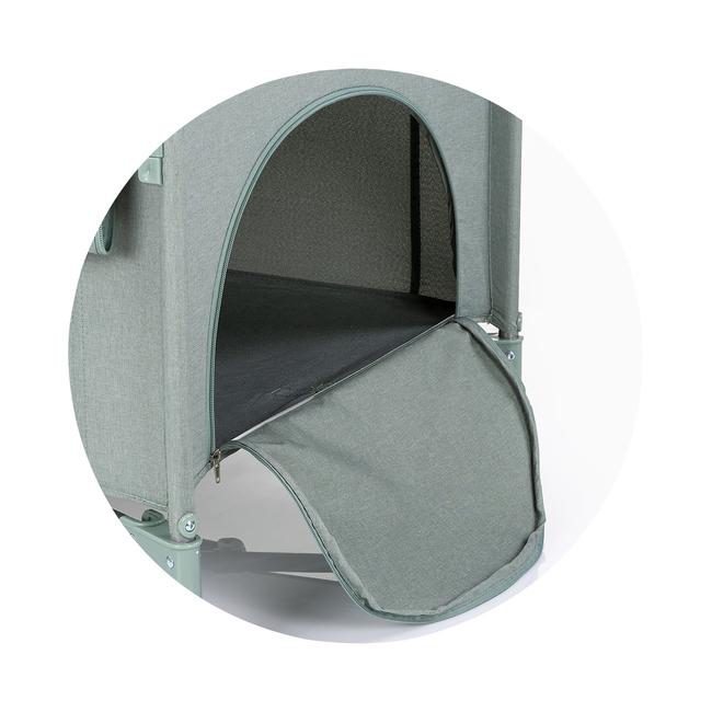 Chipolino Relax Παρκοκρέβατο με ανοιγόμενη πλευρά basil linen KOSIRE254BA