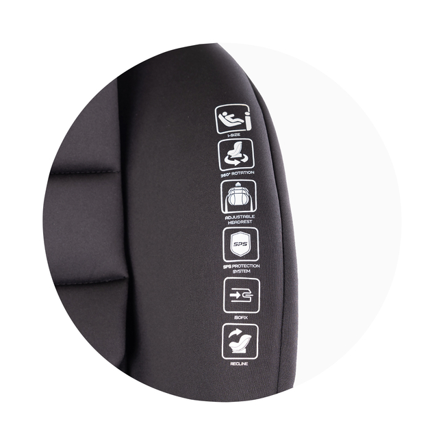 Chipolino Premium I-SIZE 40-150 cm ISOFIX 360 Περιστρεφόμενο Κάθισμα αυτοκινήτου βατόμουρο STKPR02501BB