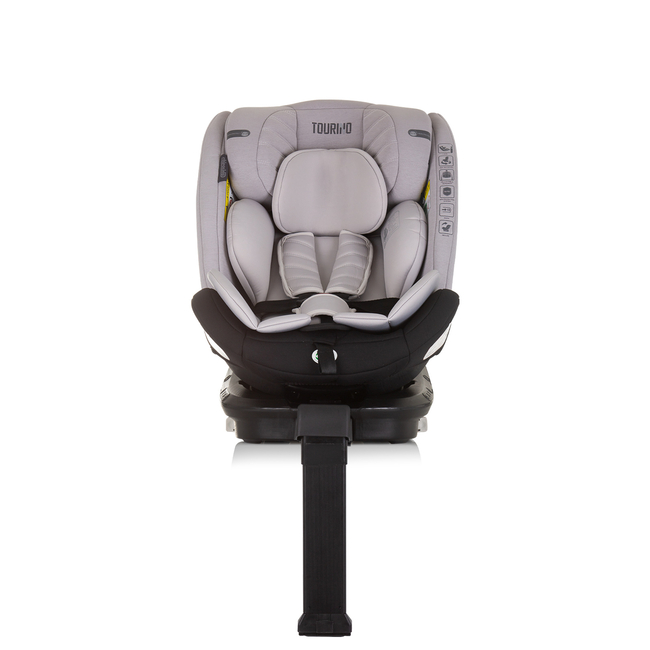 Chipolino Car seat I-SIZE 40-150 cm ISOFIX 360 "TOURINO" ash grey STKTRN02404AS