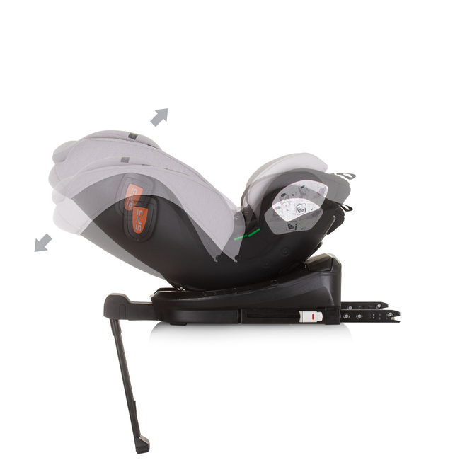 Chipolino Car seat I-SIZE 40-150 cm ISOFIX 360 "TOURINO" ash grey STKTRN02404AS