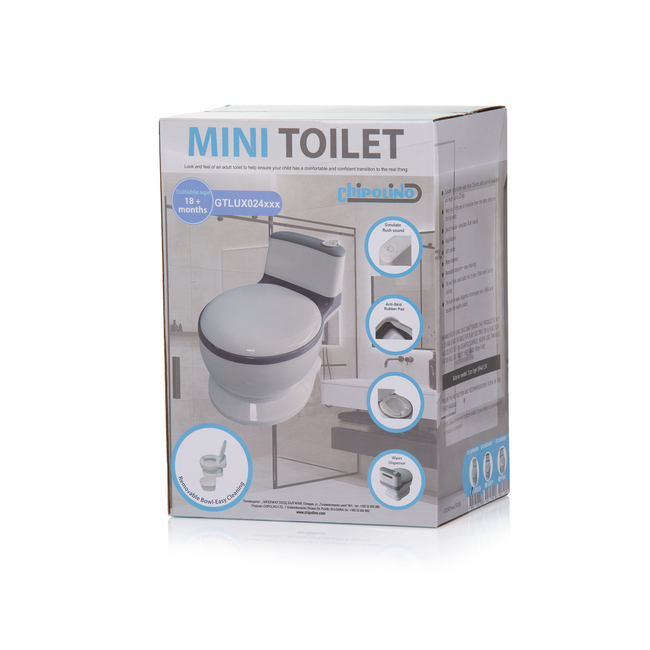 Chipolino Baby potty toilet with flush sound Lux grey GTLUX0241GY