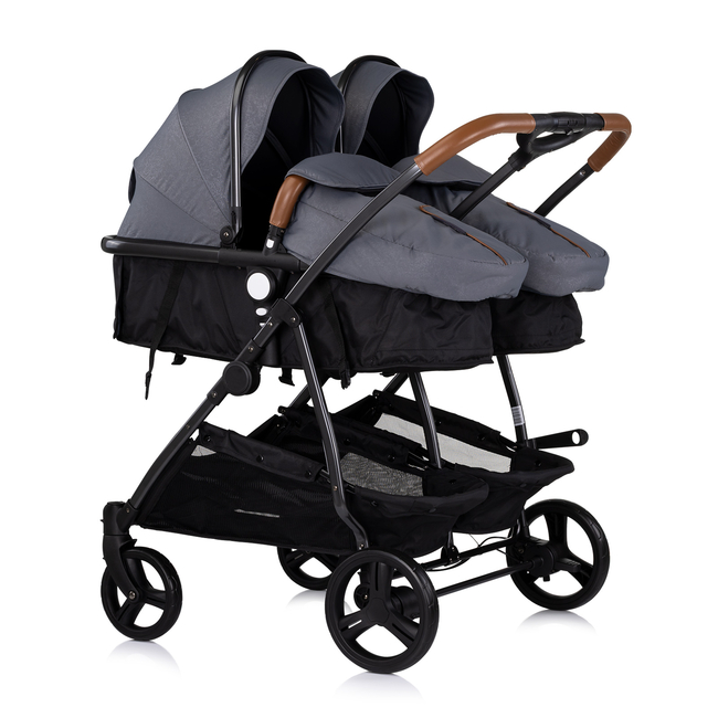 Chipolino Duo Smart Μετατρεπόμενο Αναστρέψιμο Καρότσι Διδύμων με Ανεξάρτητες Θέσεις 0+ μηνών 3 Αξεσουάρ cloud KBDS02502CL