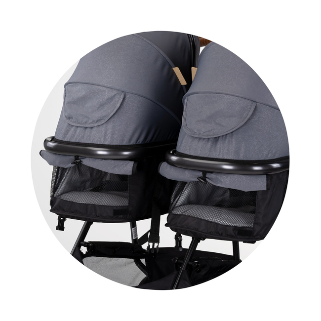 Chipolino Duo Smart Μετατρεπόμενο Αναστρέψιμο Καρότσι Διδύμων με Ανεξάρτητες Θέσεις 0+ μηνών 3 Αξεσουάρ cloud KBDS02502CL