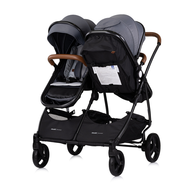 Chipolino Duo Smart Μετατρεπόμενο Αναστρέψιμο Καρότσι Διδύμων με Ανεξάρτητες Θέσεις 0+ μηνών 3 Αξεσουάρ cloud KBDS02502CL