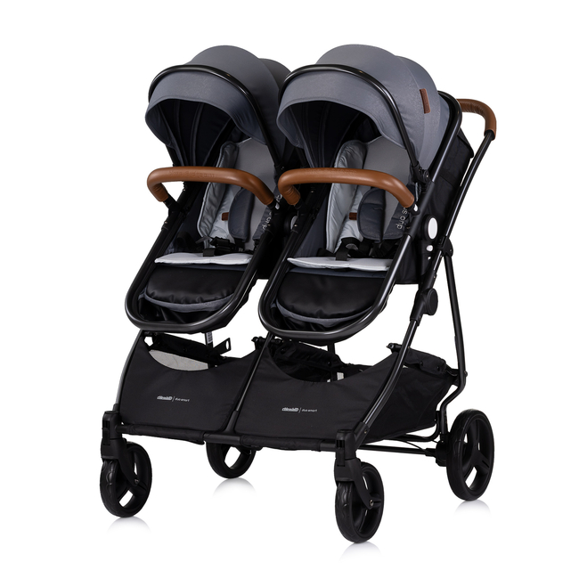 Chipolino Duo Smart Μετατρεπόμενο Αναστρέψιμο Καρότσι Διδύμων με Ανεξάρτητες Θέσεις 0+ μηνών 3 Αξεσουάρ cloud KBDS02502CL