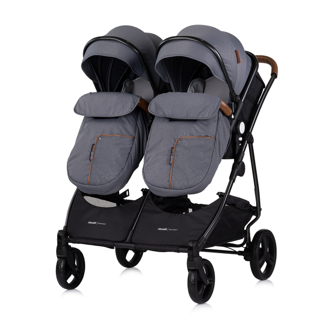 Chipolino Duo Smart Μετατρεπόμενο Αναστρέψιμο Καρότσι Διδύμων με Ανεξάρτητες Θέσεις 0+ μηνών 3 Αξεσουάρ cloud KBDS02502CL