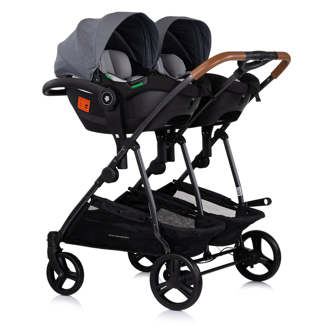 Chipolino Duo Smart Μετατρεπόμενο Αναστρέψιμο Καρότσι Διδύμων με Ανεξάρτητες Θέσεις 0+ μηνών 3 Αξεσουάρ cloud KBDS02502CL