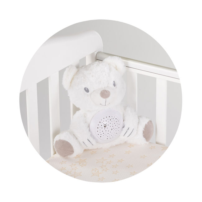 Chipolino Plush toy with projector and music "Bear" white PIL02507BEWH