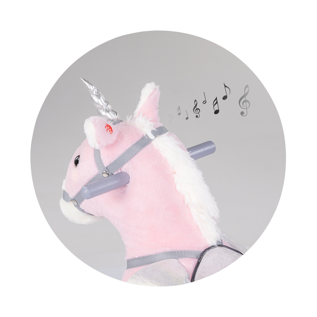 Chipolino Rocking horse with wheels pink RHWL02402PINK