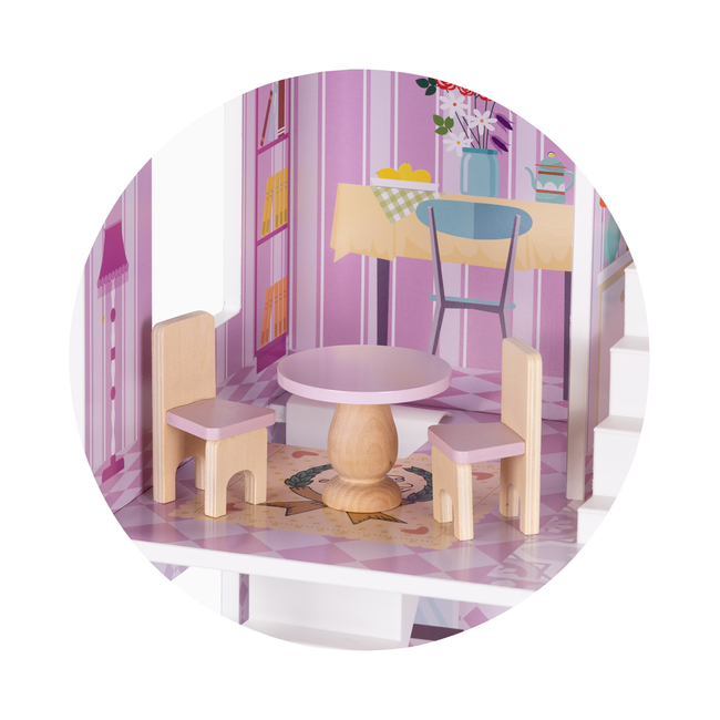 Chipolino Ξύλινο Κουκλόσπιτο με έπιπλα 13PCS DIWH02407627