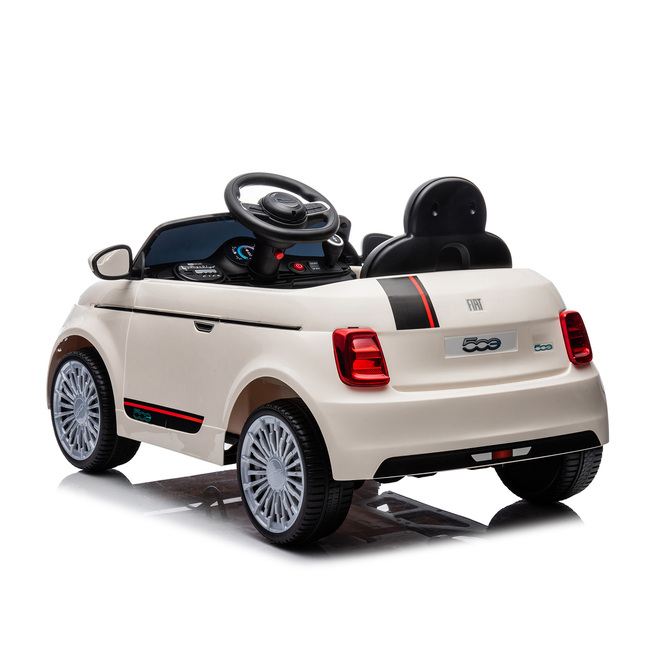 Chipolino FIAT 500 Ηλεκτρικό Παιδικό Αυτοκίνητο 12V με Τηλεχειρισμό Λευκό ELKFIAT25WH