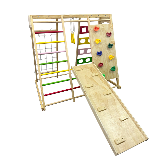 Chipolino Ξύλινο Πολυλειτουργικό Αναρριχητικό Παιχνίδι & Κούνια – Πολύχρωμο (WTARSL02502)