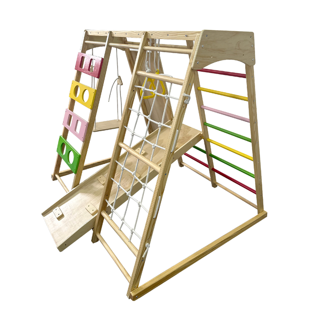 Chipolino Ξύλινο Πολυλειτουργικό Αναρριχητικό Παιχνίδι & Κούνια – Πολύχρωμο (WTARSL02502)