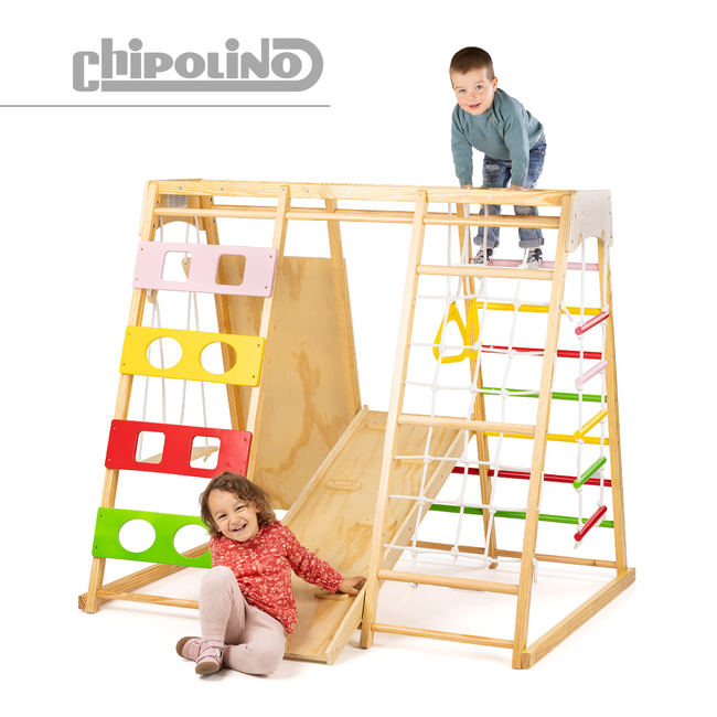 Chipolino Ξύλινο Πολυλειτουργικό Αναρριχητικό Παιχνίδι με Κούνια & Μαυροπίνακα (WTARSL02503)