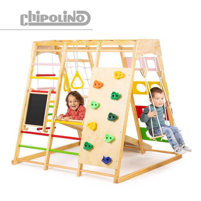 Chipolino Ξύλινο Πολυλειτουργικό Αναρριχητικό Παιχνίδι με Κούνια & Μαυροπίνακα (WTARSL02503)