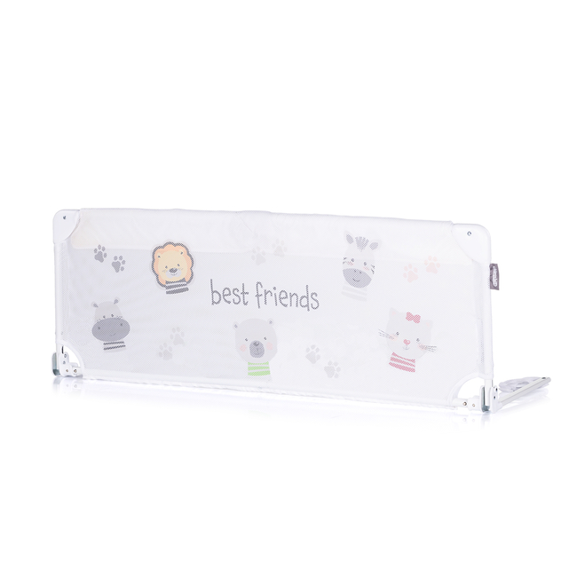 Chipolino ANIMALS Προστατευτικό Κάγκελο Κρεβατιού 40x140cm λευκό KORAIL0241AN