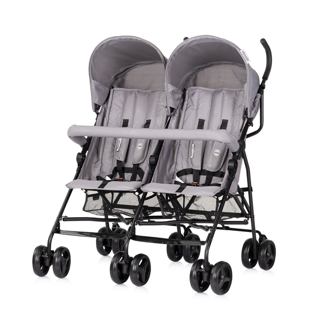 Chipolino Baby Stroller for 2 kids "Double Point" cloud KBDP02502CL