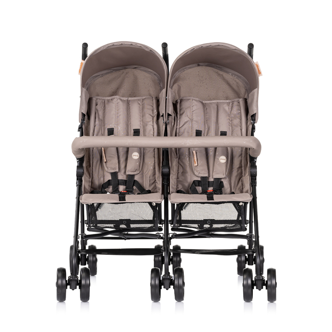 Chipolino Baby Stroller for 2 kids "Double Point" tiramisu KBDP02502TR