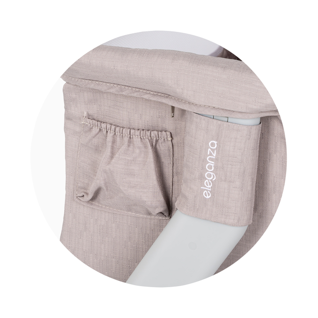 Chipolino Co-sleeping crib with drop side “Eleganza" tiramisu KOSEL0252TR