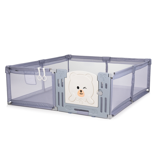Chipolino Πάρκο Παιχνιδιού Amico 180×200 cm με Πόρτα γκρι KOIAM0251GY