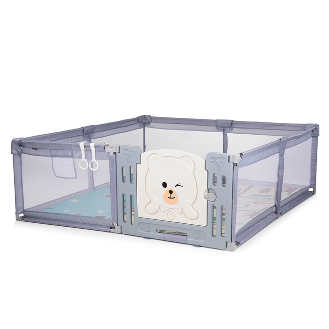 Chipolino Πάρκο Παιχνιδιού Amico 180×200 cm με Πόρτα γκρι KOIAM0251GY