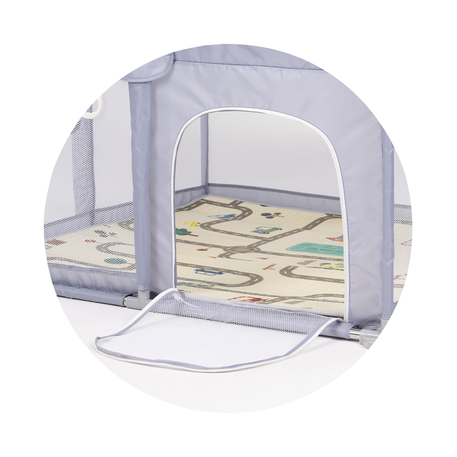 Chipolino πτυσσόμενο Πάρκο Παιχνιδιού Vibe 120×120 cm γκρι KOIVI0251GY