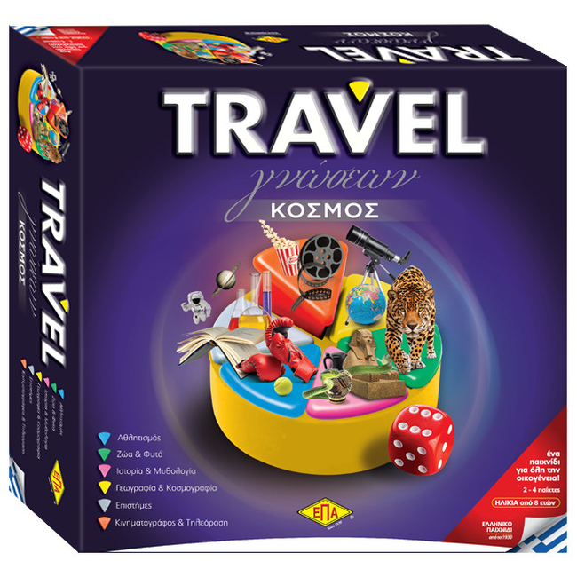 EPATOYS Επιτραπέζιo παιχνίδι Travel Γνώσεων Κόσμος 8+ ετών - 03-206