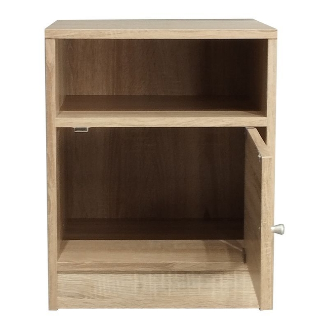 Bedside table Isla pakoworld color white painting-gold 42x35x55cm