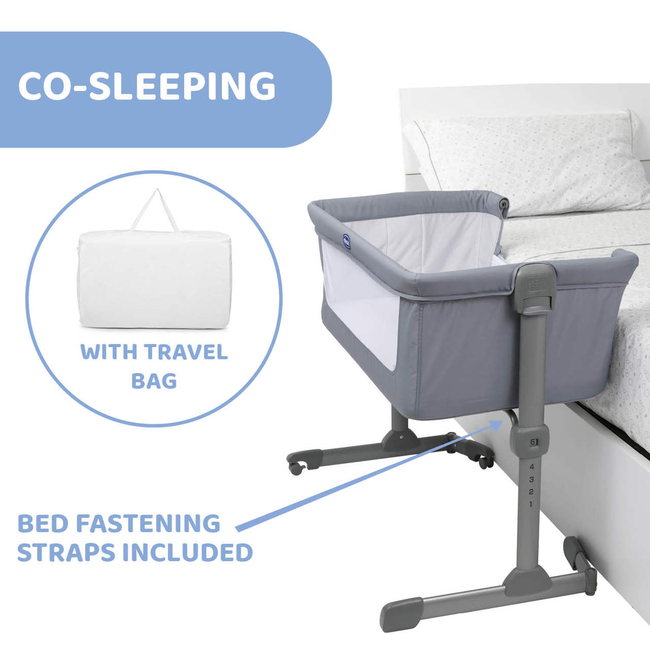 Chicco Next2Me Βρεφικό Λίκνο Stone Re Lux 67