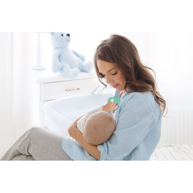 Baby Clementoni Baby Comforter Swaddle with Chewy Bunny For 0+ Months