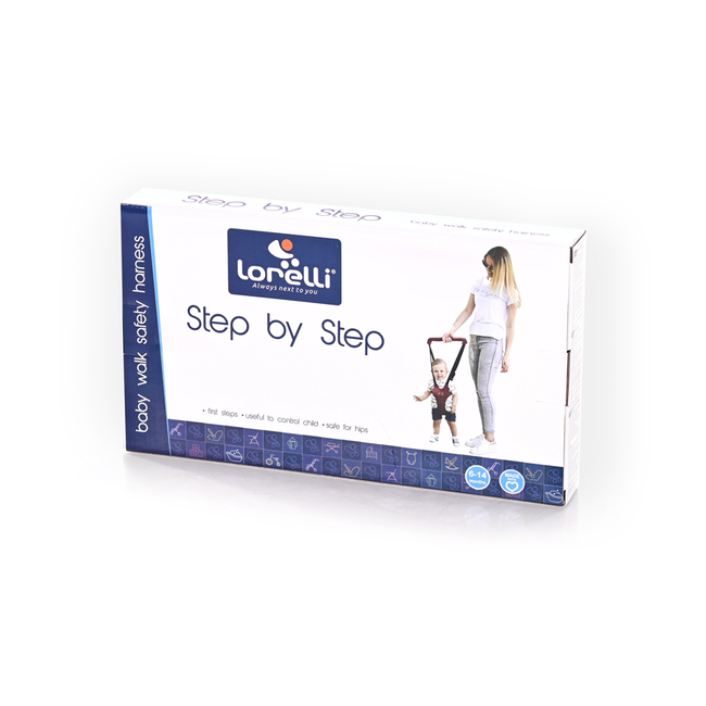 Lorelli BABY WALK SAFETY HARNESS STEP BY STEP GREY&BLACK 10010140006