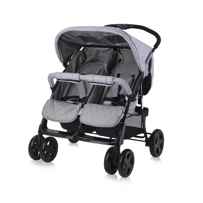 Lorelli BABY STROLLER TWIN COOL GREY+BAG 10020072386