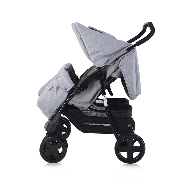 Lorelli BABY STROLLER TWIN COOL GREY+BAG 10020072386