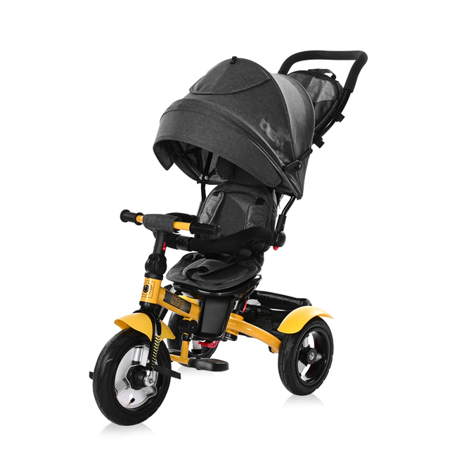 Lorelli Neo Air Wheels Τρίκυκλο Ποδήλατο Με Ανάκλιση Πλάτης και Περιστρεφόμενο Κάθισμα Yellow&Black 1005034 2101 (Δωρο 2 Φωτα Led)
